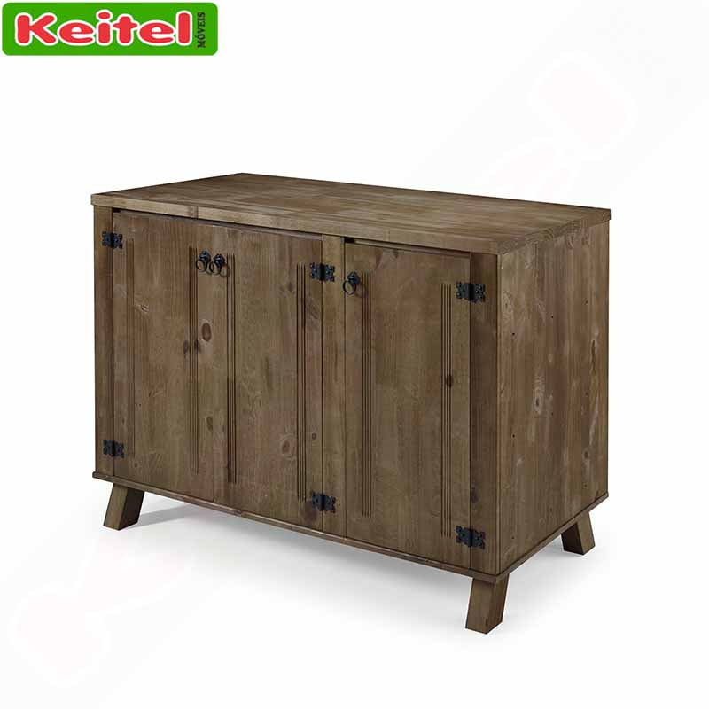 Balcão de Tampo 120 Com 3 Portas Rústica Madeira Cor Imbuia