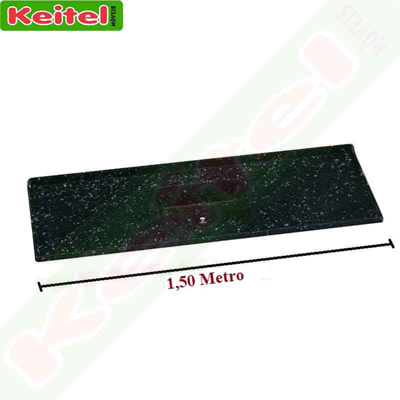 Pia Marmorite 1,50 metro Preto Rajado