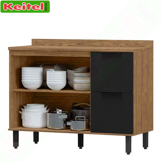 Balcão de Tampo 120 Toscana Freijó / Nero 100% MDF