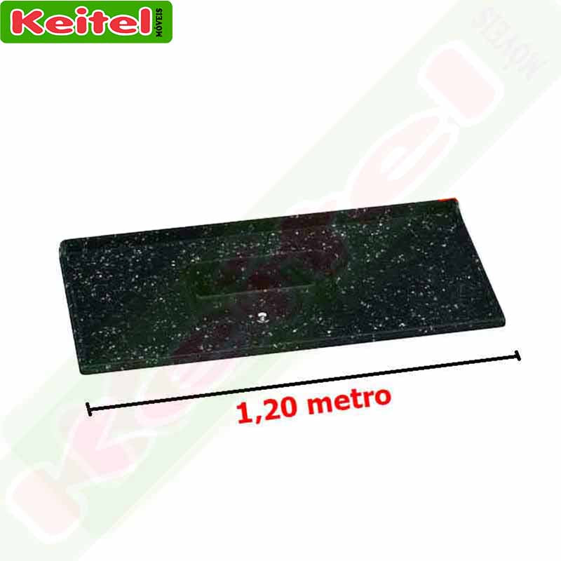 Pia Marmorite 1,20 metro Preto Rajado