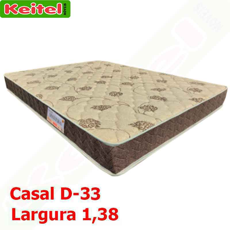 Colchão de Casal D33 Estampado Marrom 138 largura