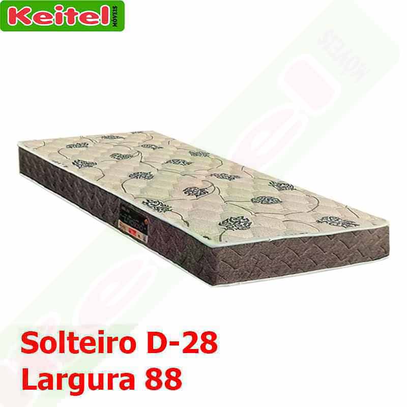Colchão de Solteiro D28 Estampado Branco / Preto 88 largura