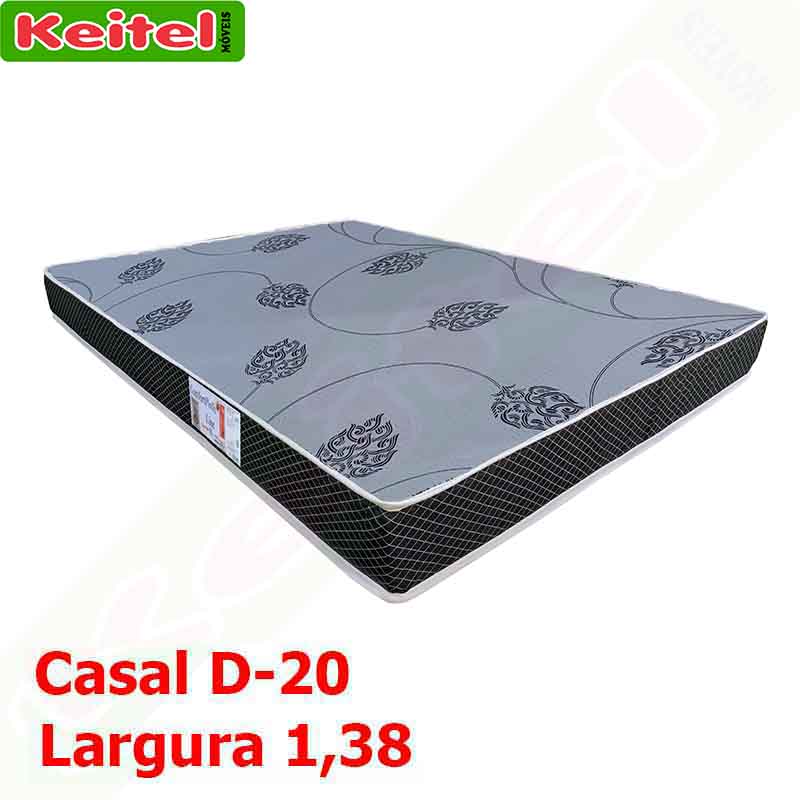 Colchão de Casal D20 Estampado Cinza / Preto 138 largura