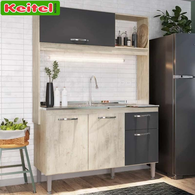 kit Cozinha Compacta Katy Crema / Grafite