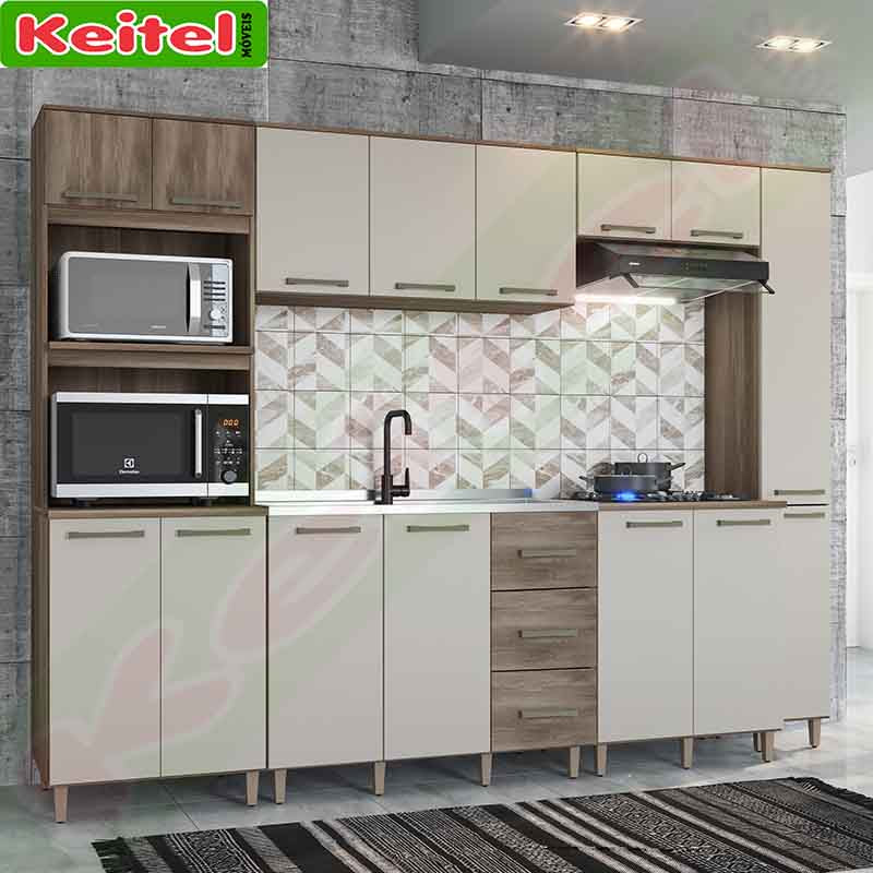 Cozinha Modulada Bianca Naturale / Off White 6 Peças