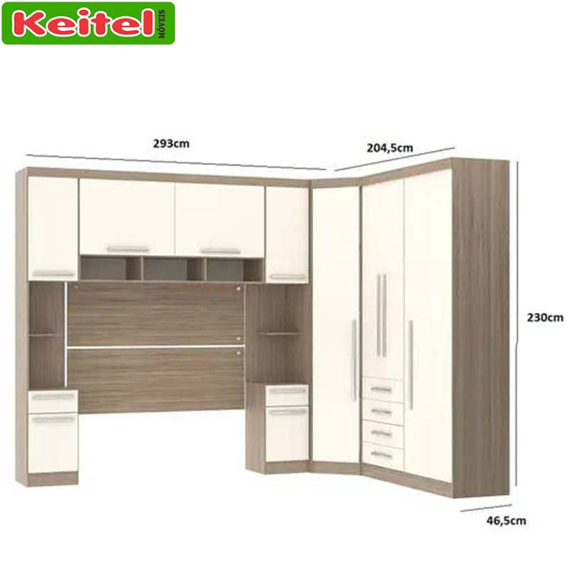 Conjunto Modulado de Canto 10 Portas 6 Gavetas